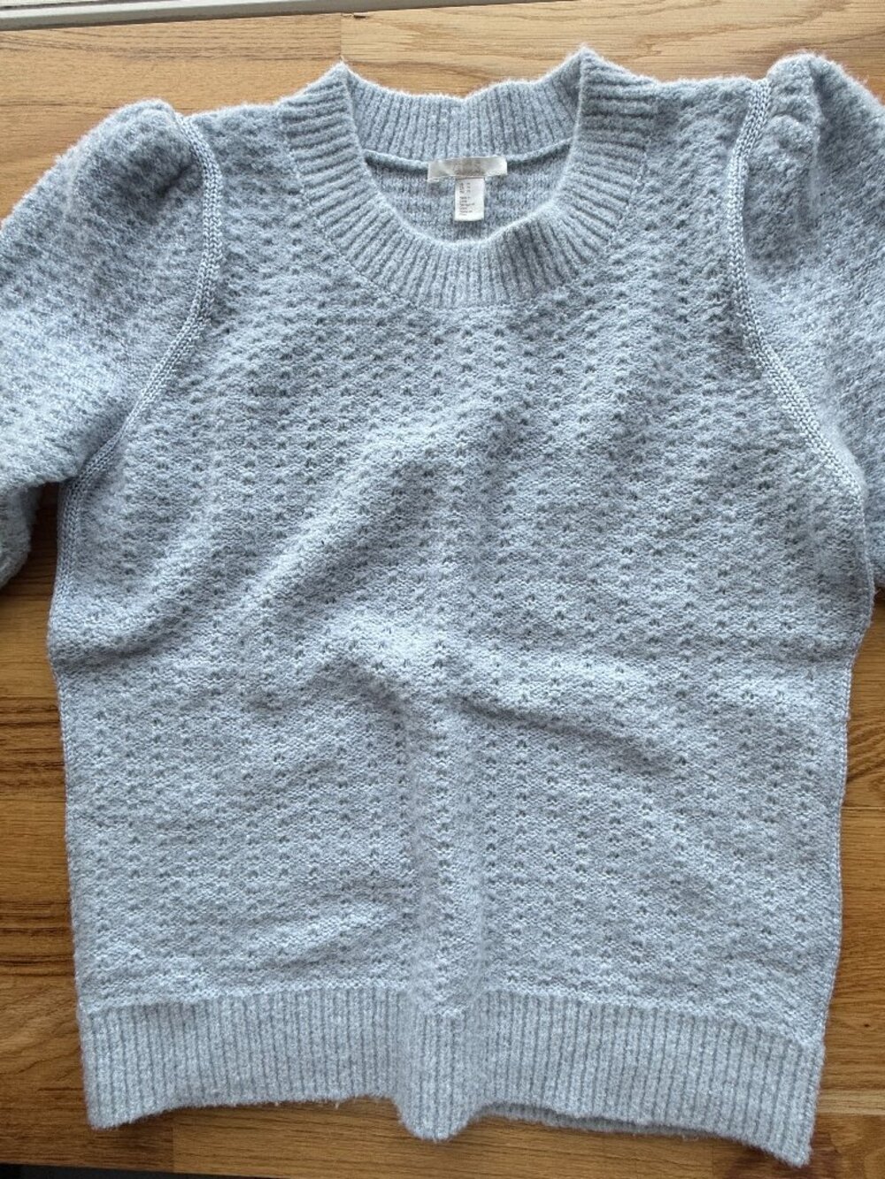 Cos Baby Blue Wool Short Sleeve Sweater